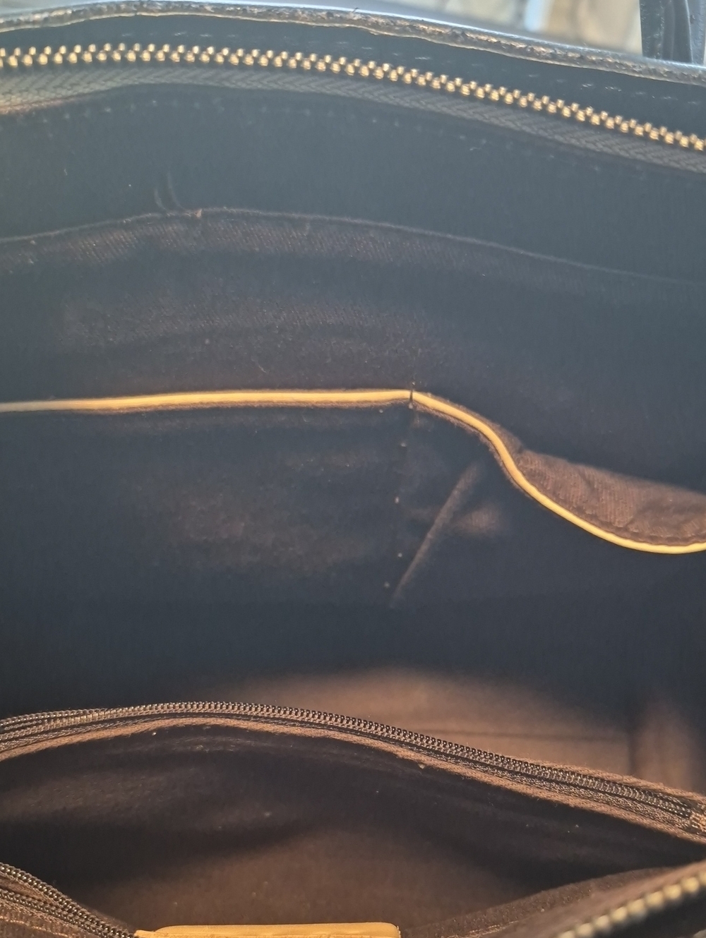 Colorblock Embossed Leather Tote - Multicolor - Picture 8 of 14